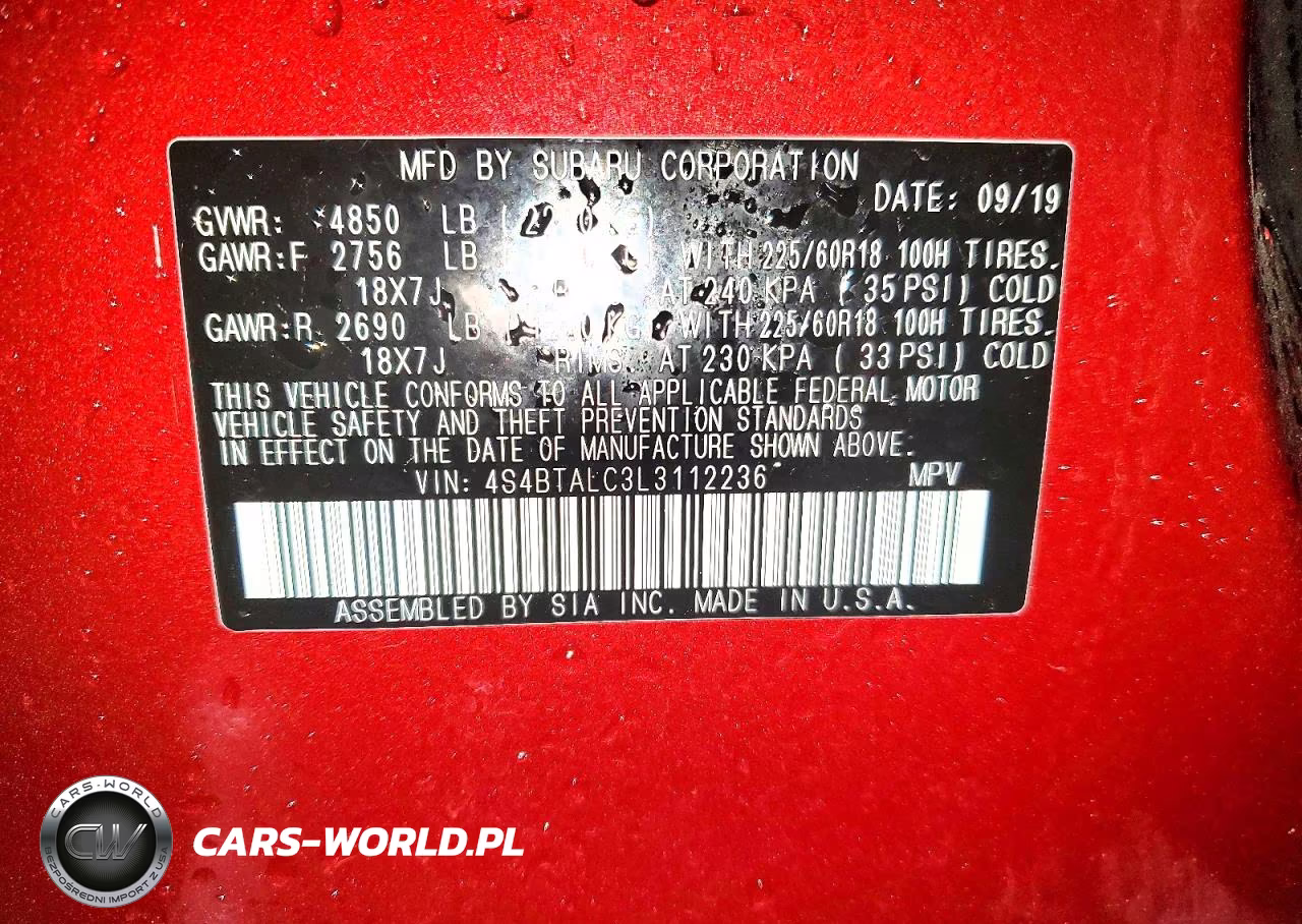 2020 Subaru Outback Limited VIN:4S4BTALC3L3112236 - 13