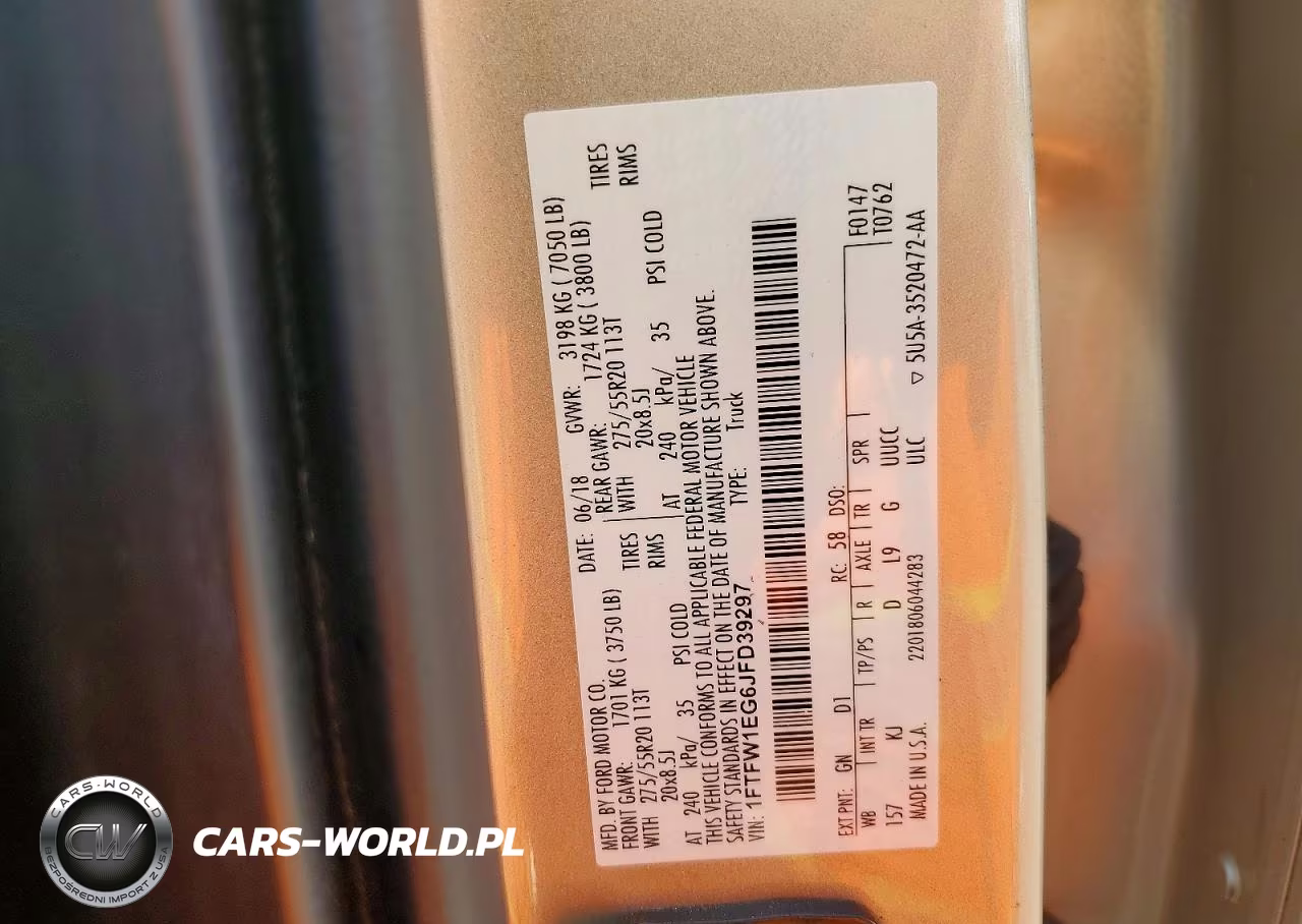 2018 Ford F150 Supercrew VIN:1FTFW1EG6JFD39297 - 13