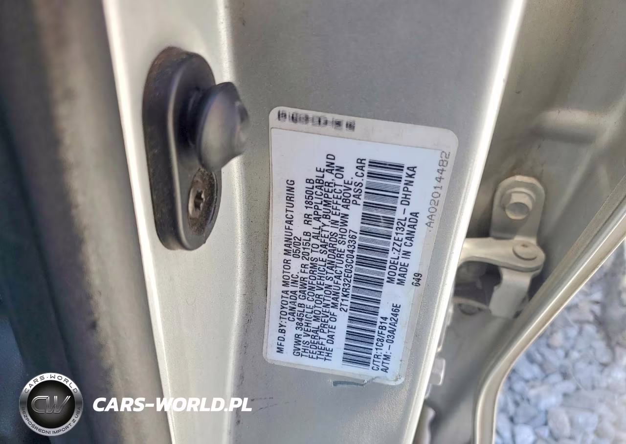 2003 Toyota Corolla Matrix Xr VIN:2T1KR32E03C043367 - 13