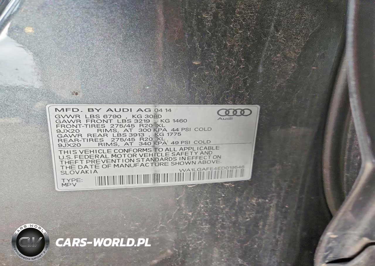 2014 Audi Q7 Premium Plus VIN:WA1LGAFE4ED019548 - 13