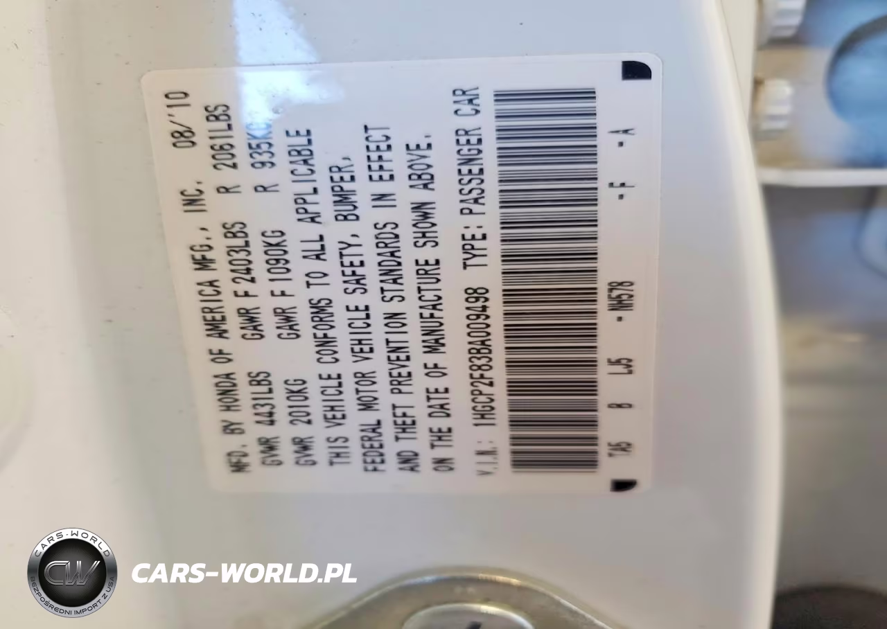 2011 Honda Accord Exl VIN:1HGCP2F83BA009498 - 12