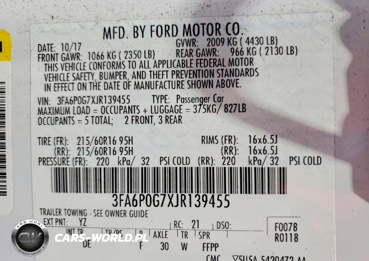 2018 Ford Fusion S VIN:3FA6P0G7XJR139455 - 13