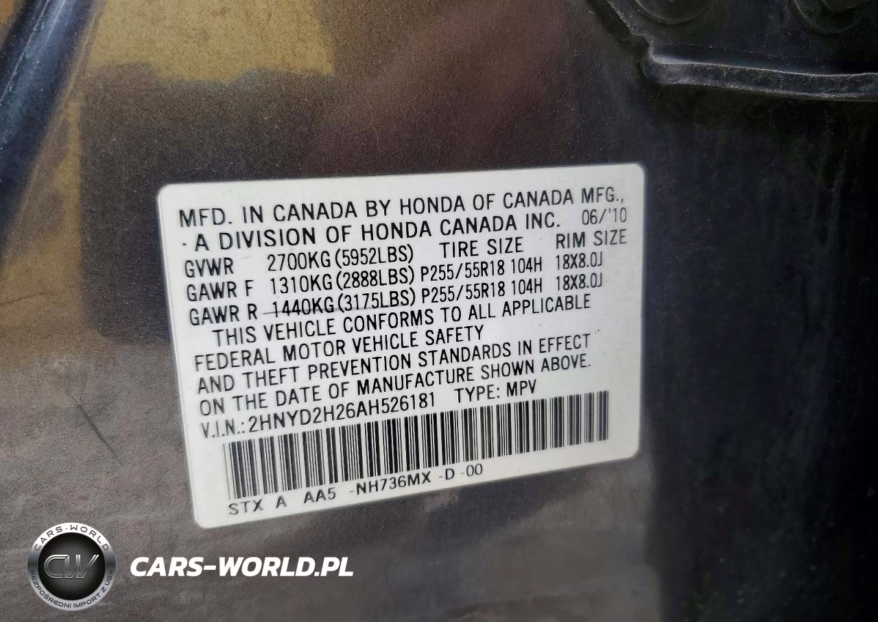 2010 Acura Mdx VIN:2HNYD2H26AH526181 - 13