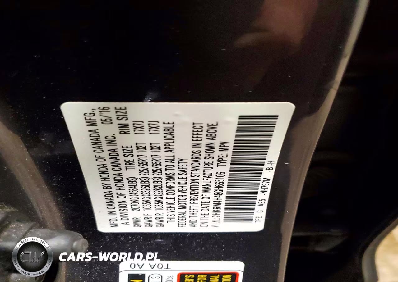2016 Honda Cr-V Se VIN:2HKRM4H48GH665106 - 13