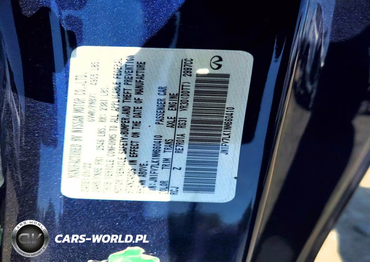 2022 Infiniti Q60 Red Sport 400 VIN:JN1FV7LK1NM660410 - 12