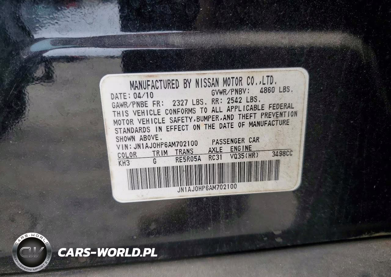 2010 Infiniti Ex35 Base VIN:JN1AJ0HP6AM702100 - 12
