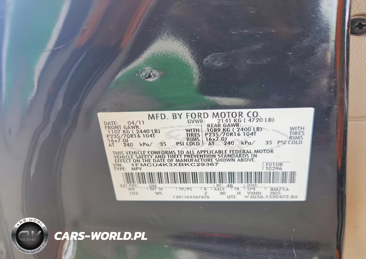 2011 Ford Escape Hybrid VIN:1FMCU4K3XBKC29367 - 13