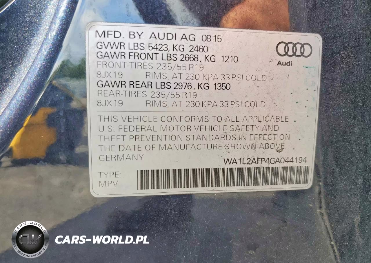 2016 Audi Q5 Premium Plus VIN:WA1L2AFP4GA044194 - 13