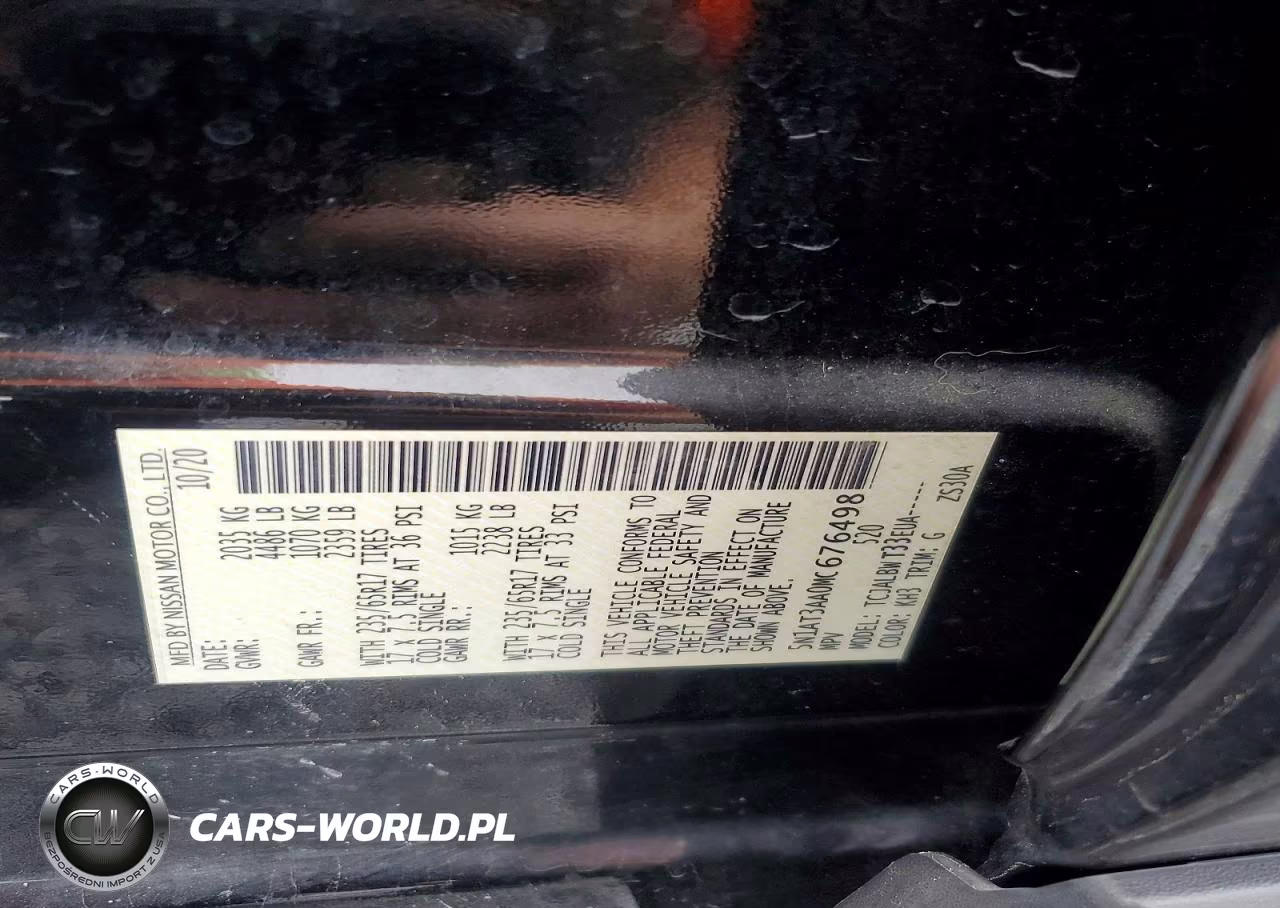 2021 Nissan Rogue S VIN:5N1AT3AA0MC676498 - 14
