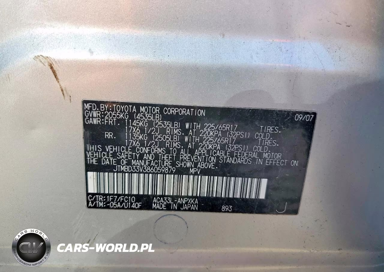 2008 Toyota Rav4 Base VIN:JTMBD33V386059879 - 13