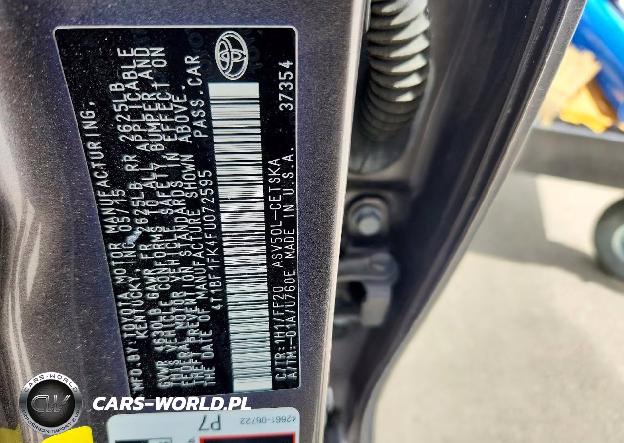 2015 Toyota Camry Se VIN:4T1BF1FK4FU072595 - 12