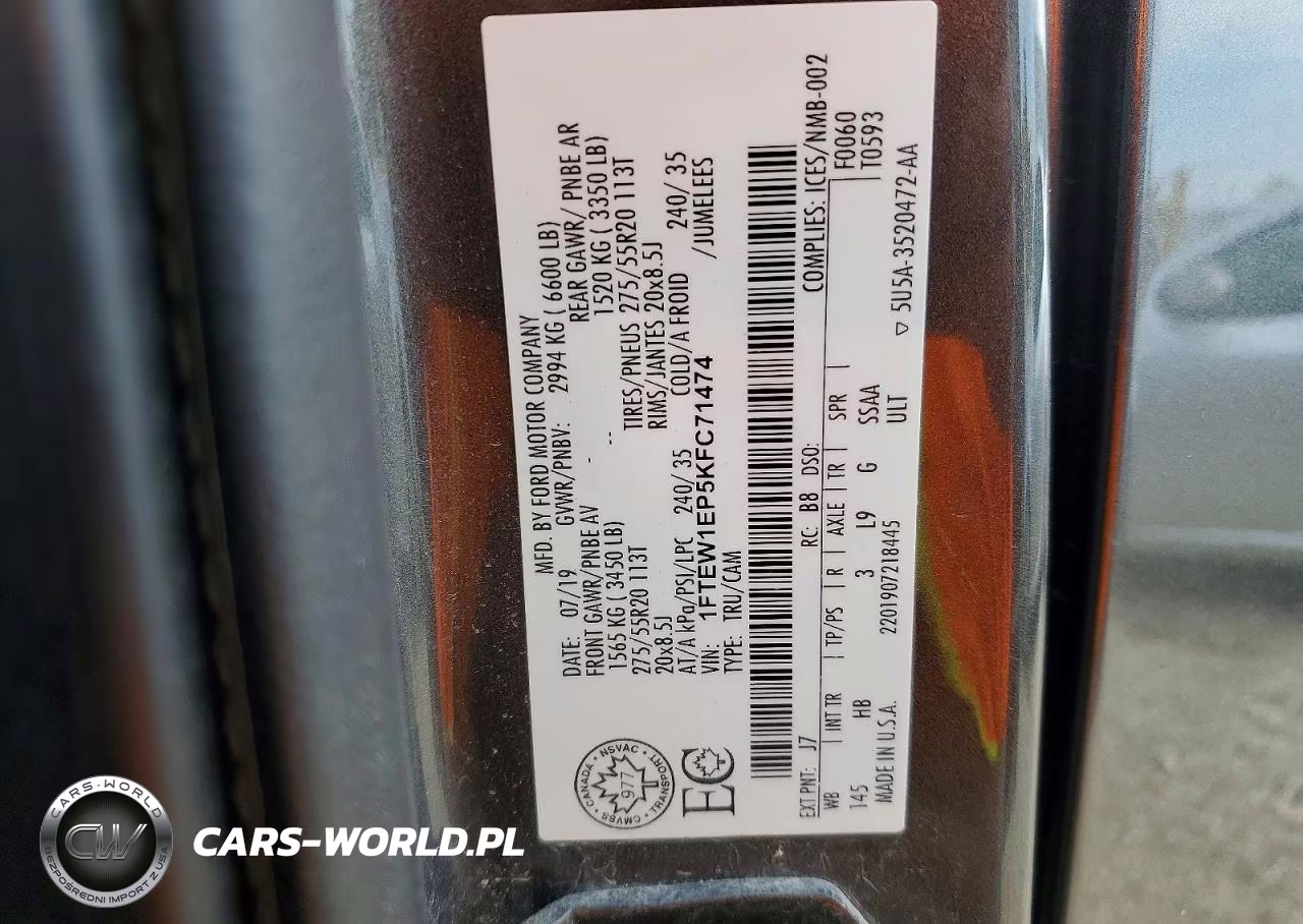 2019 Ford F150 VIN:1FTEW1EP5KFC71474 - 12