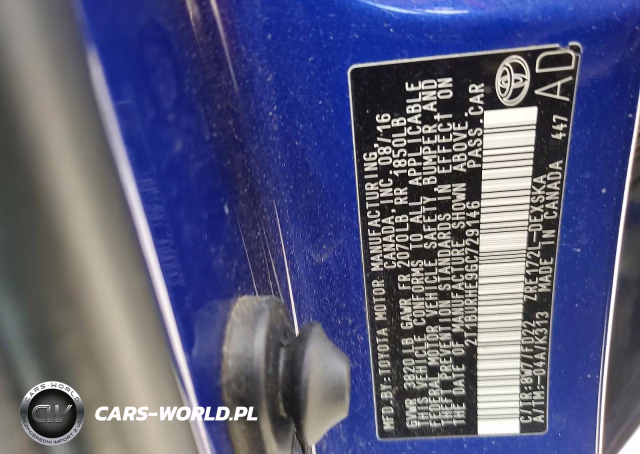 2016 Toyota Corolla S Plus VIN:2T1BURHE9GC729146 - 12