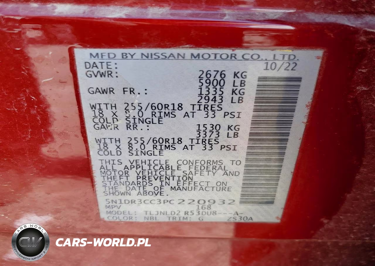 2023 Nissan Pathfinder Sl VIN:5N1DR3CC3PC220932 - 13