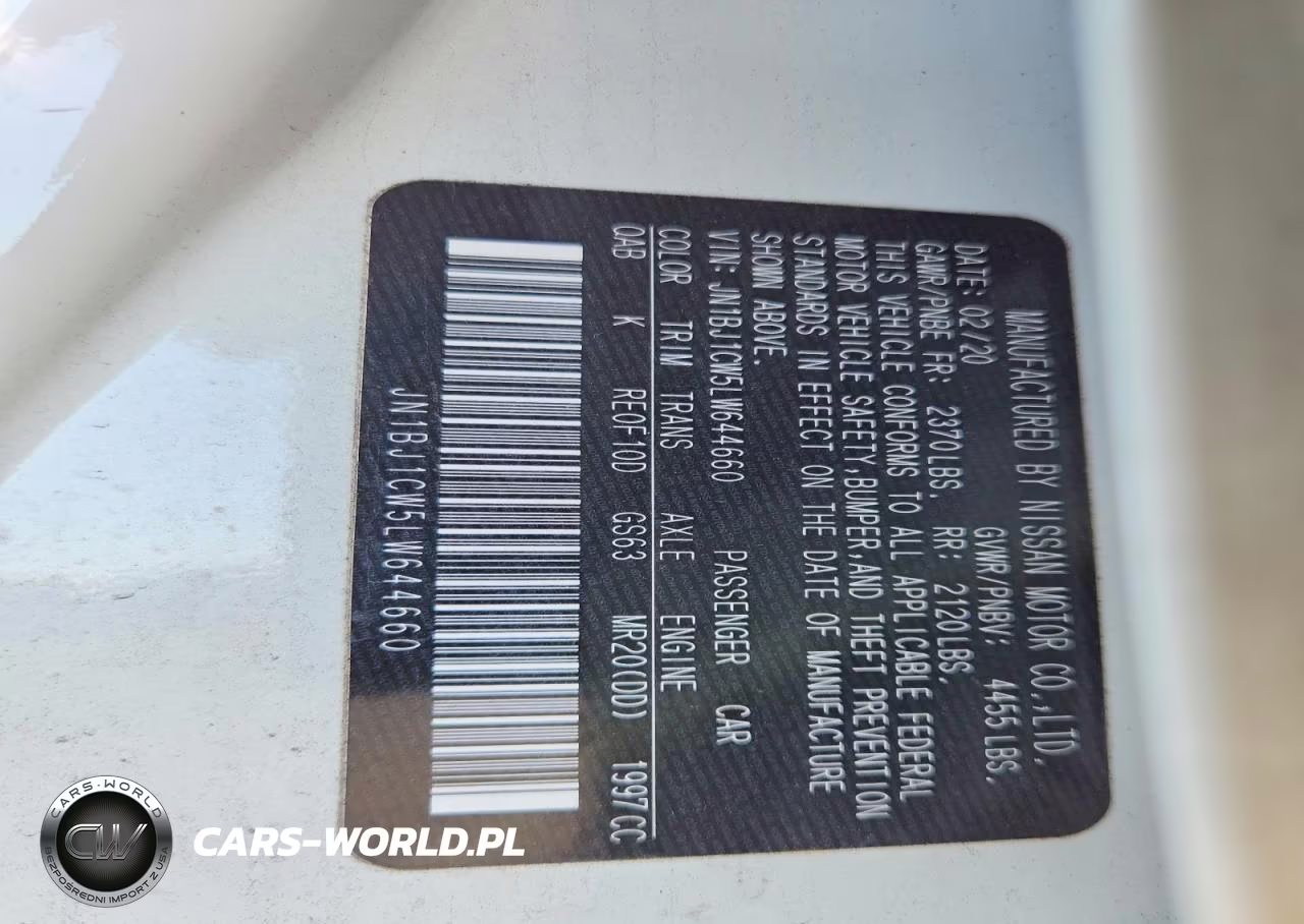 2020 Nissan Rogue Sport Sv VIN:JN1BJ1CW5LW644660 - 14