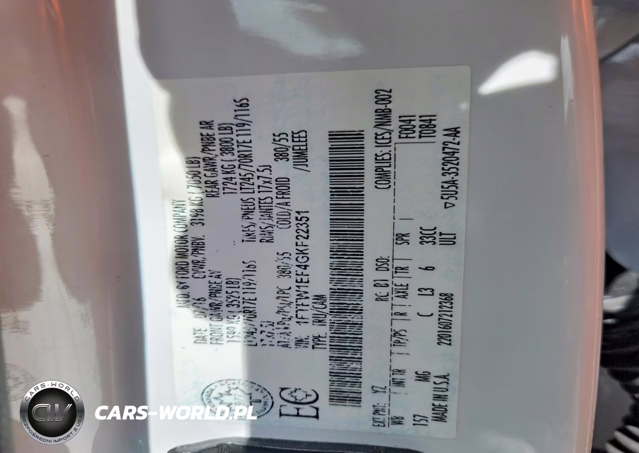 2016 Ford F150 Supercrew VIN:1FTFW1EF4GKF22351 - 12