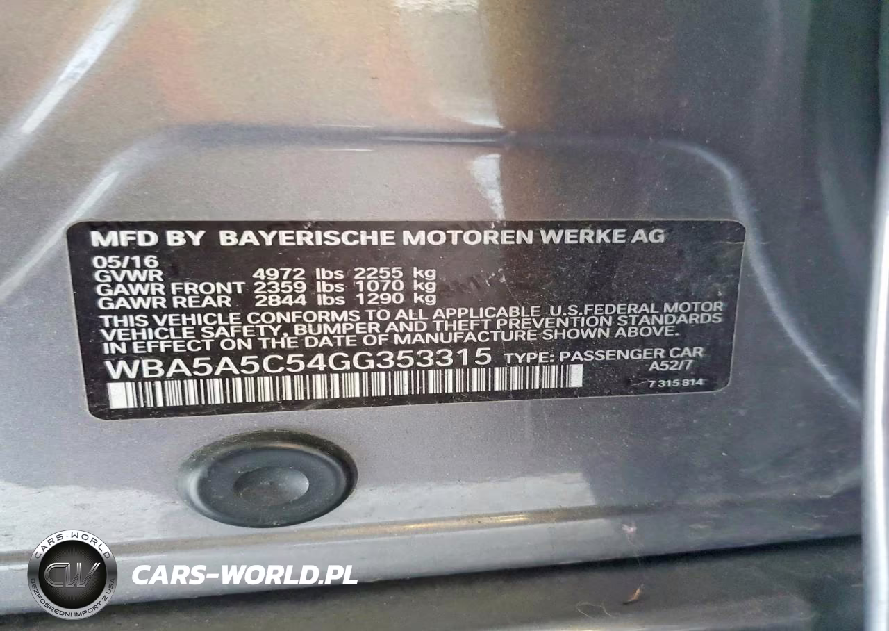 2016 BMW 528 I VIN:WBA5A5C54GG353315 - 12