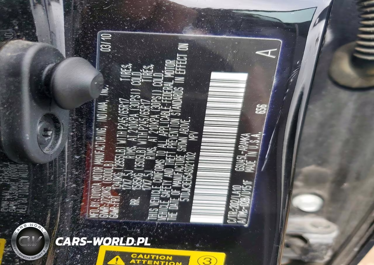 2010 Toyota Highlander Se VIN:5TDJK3EH5AS021102 - 12