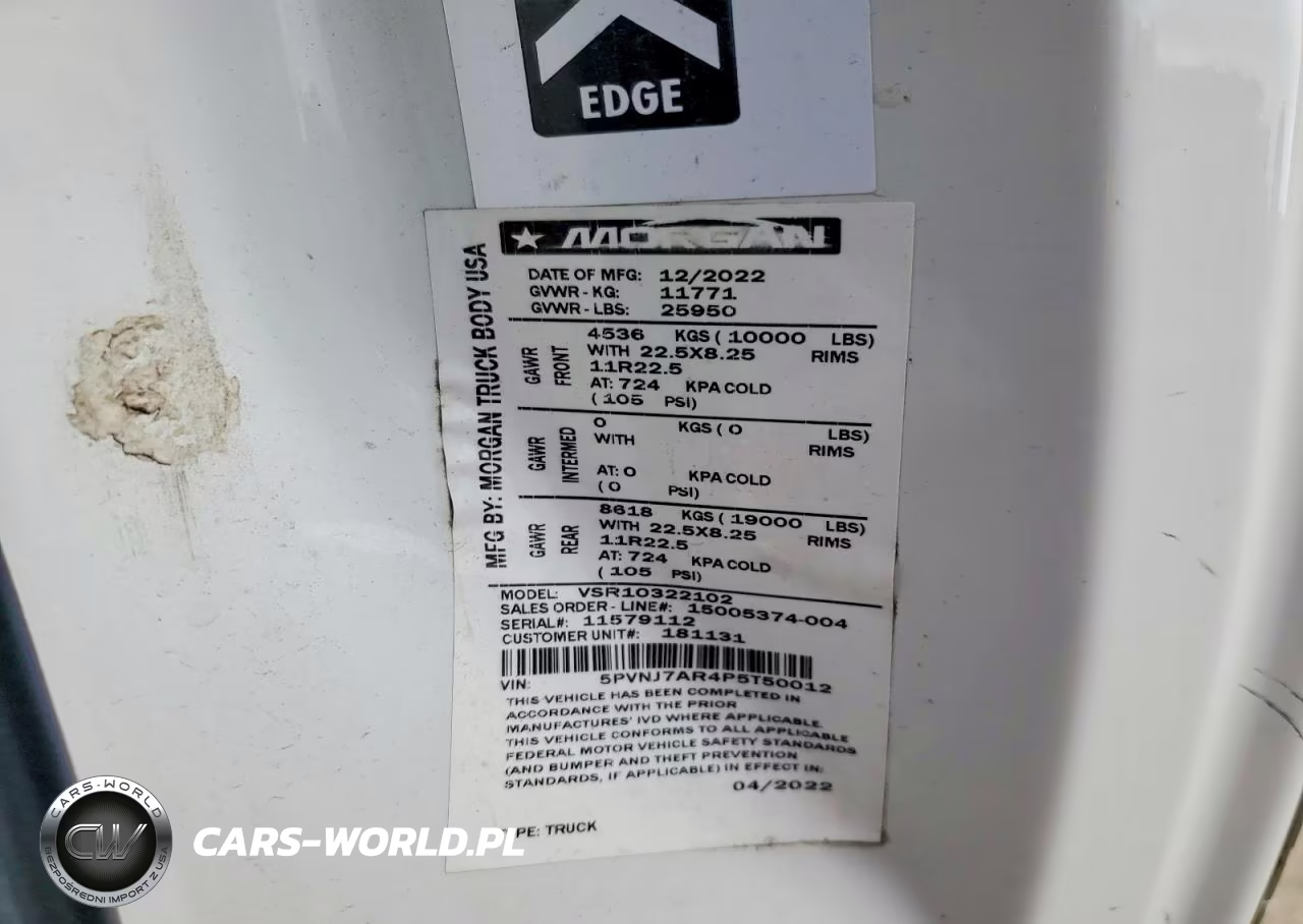 2023 Hino L6 Refrigerated Box Truck VIN:5PVNJ7AR4P5T50012 - 10