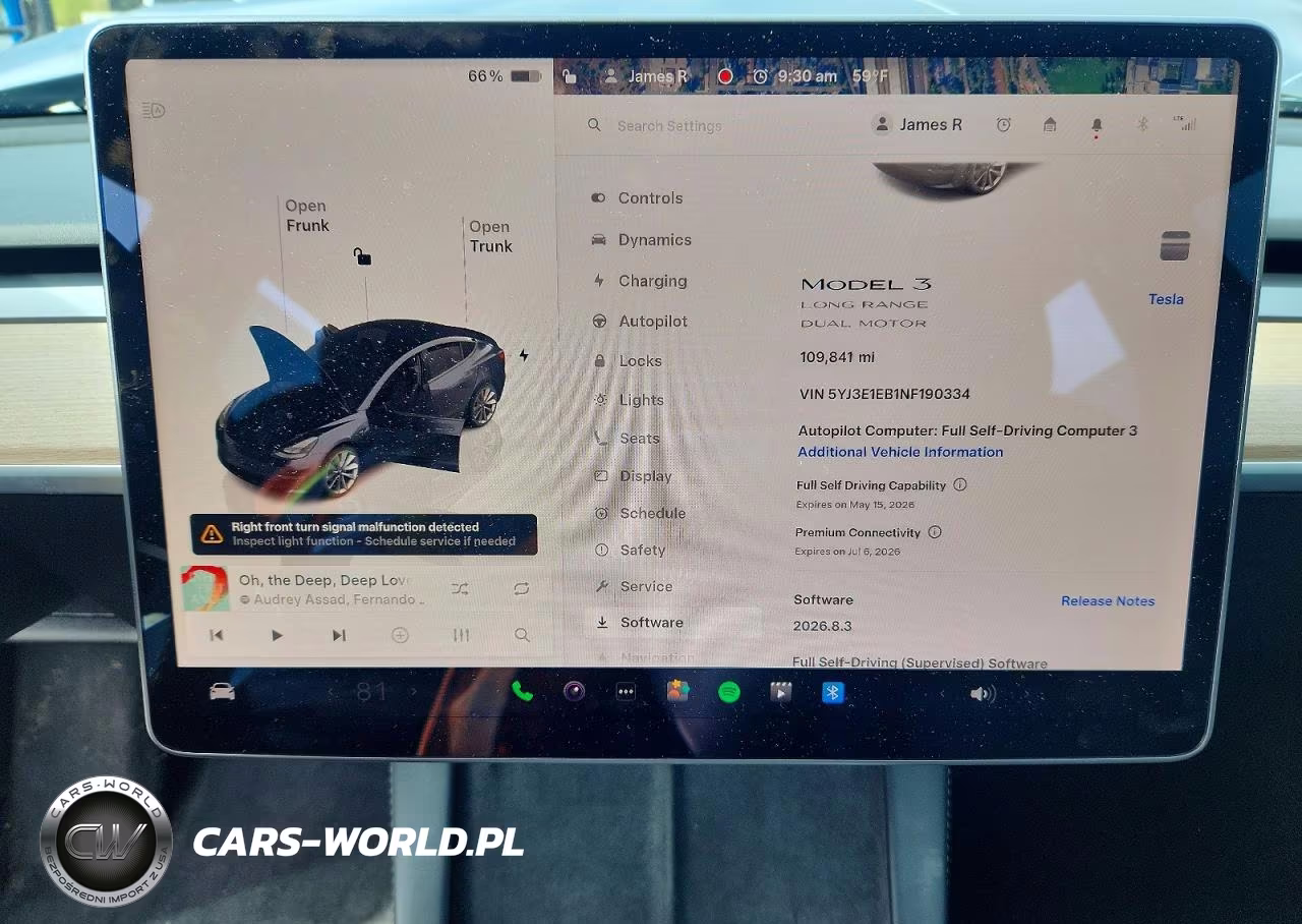 2022 Tesla Model 3 VIN:5YJ3E1EB1NF190334 - 9