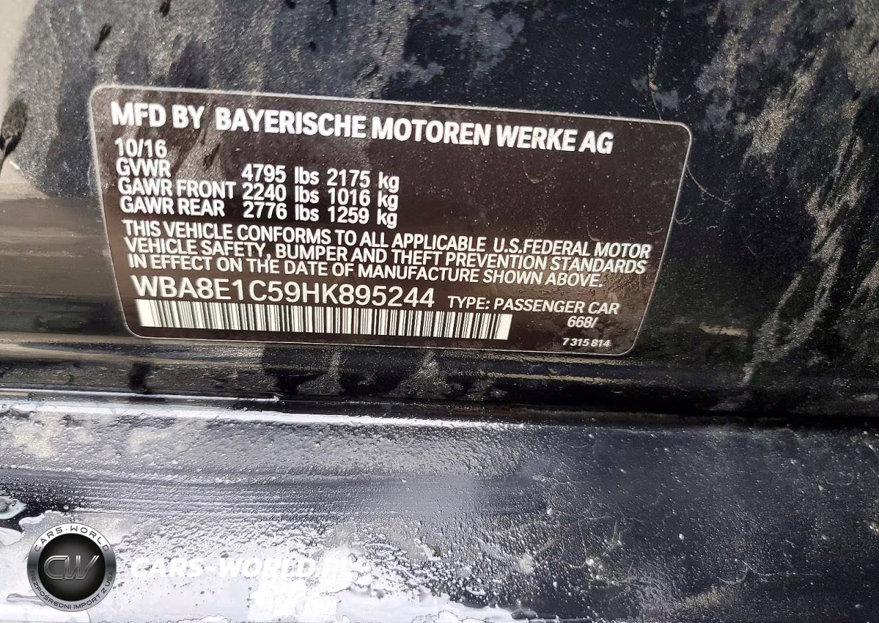 2017 BMW 330E VIN:WBA8E1C59HK895244 - 12