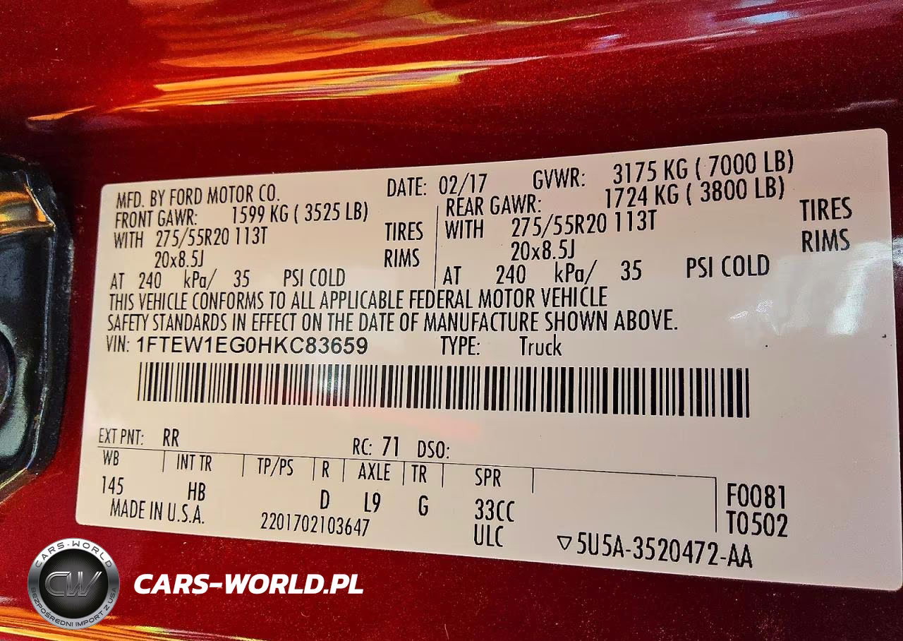 2017 Ford F150 Supercrew VIN:1FTEW1EG0HKC83659 - 13