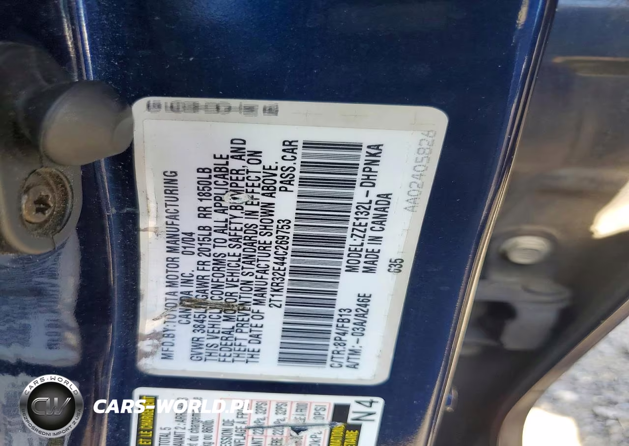 2004 Toyota Matrix VIN:2T1KR32E44C269753 - 12