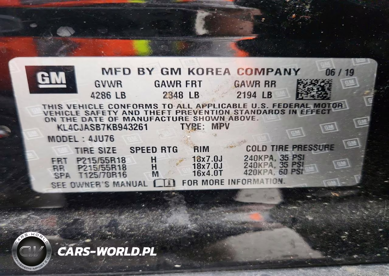 2019 Buick Encore VIN:KL4CJASB7KB943261 - 13