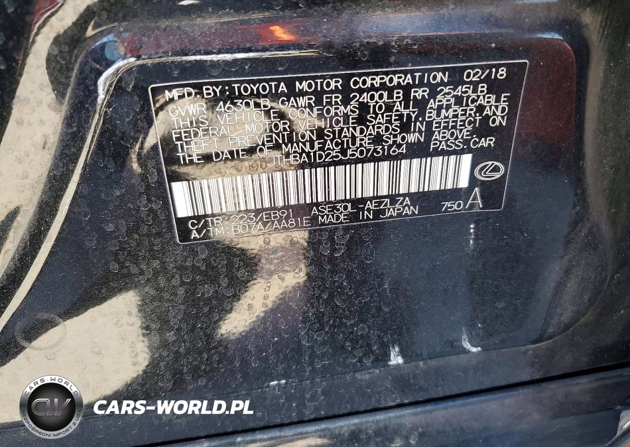 2018 Lexus Is 300 VIN:JTHBA1D25J5073164 - 12