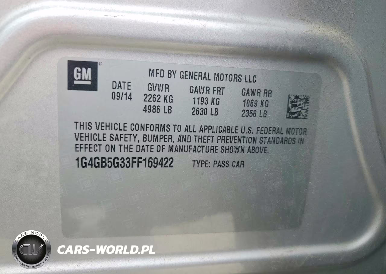 2015 Buick Lacrosse VIN:1G4GB5G33FF169422 - 12
