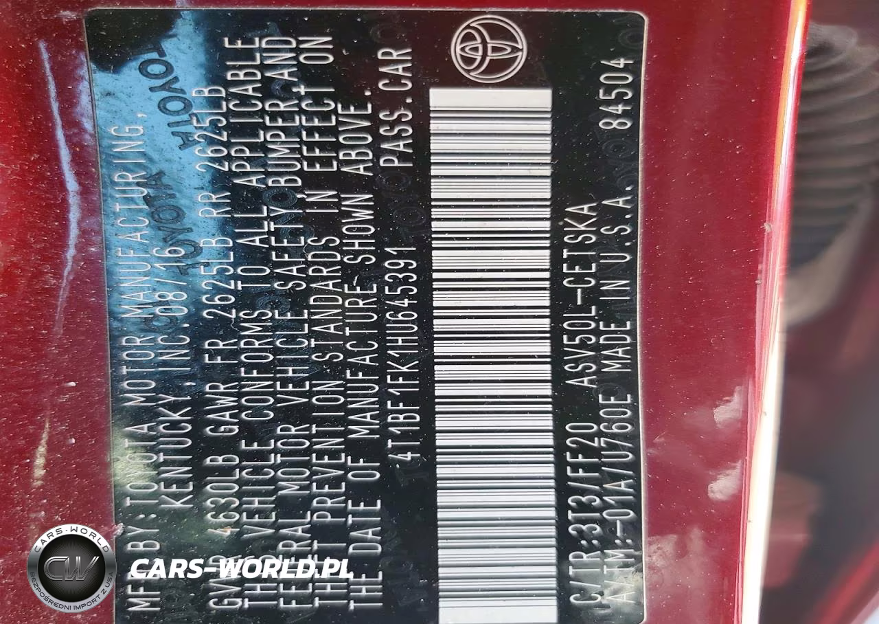 2017 Toyota Camry Se VIN:4T1BF1FK1HU645391 - 12