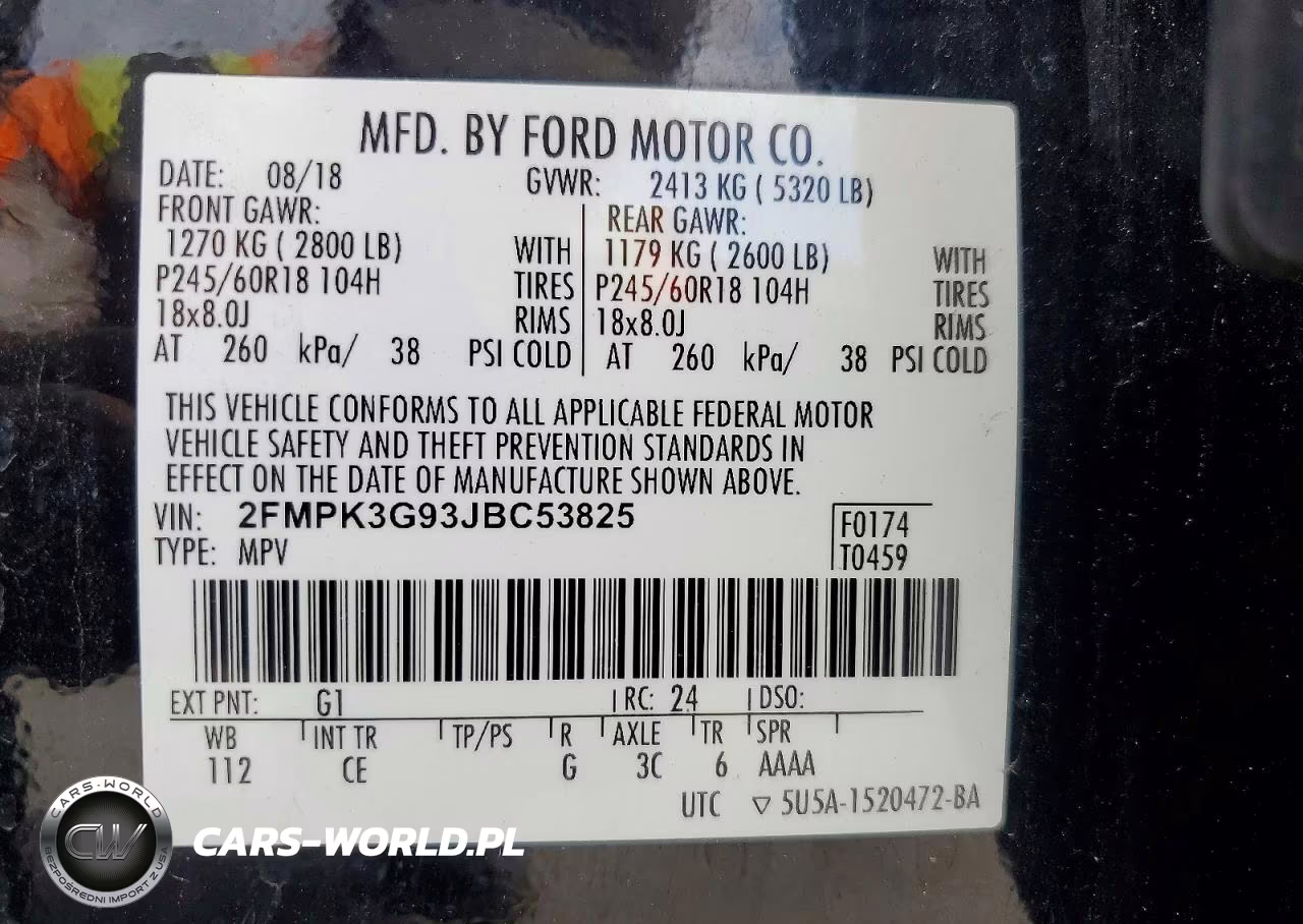 2018 Ford Edge Se VIN:2FMPK3G93JBC53825 - 14