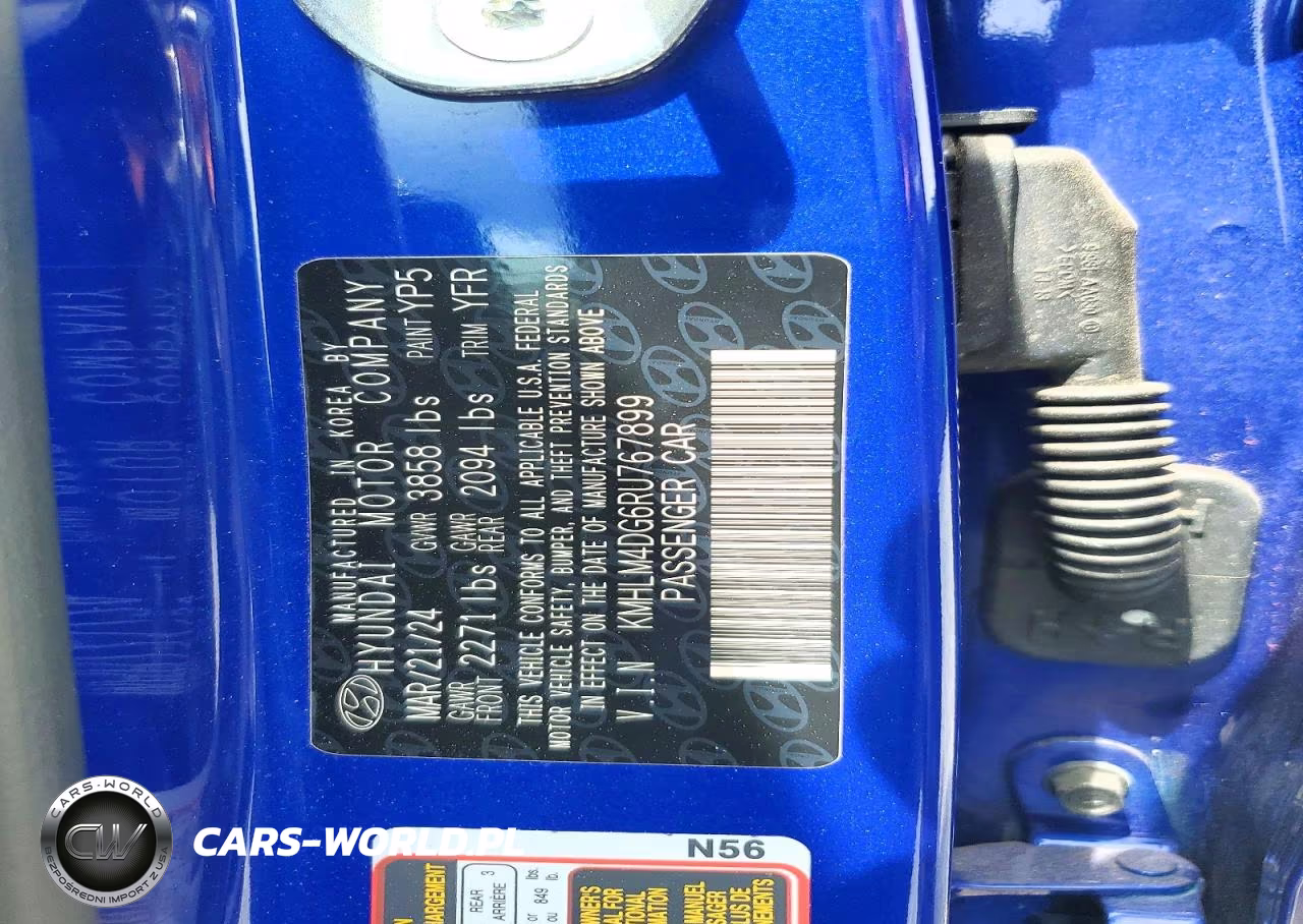 2024 Hyundai Elantra Sel VIN:KMHLM4DG6RU767899 - 12