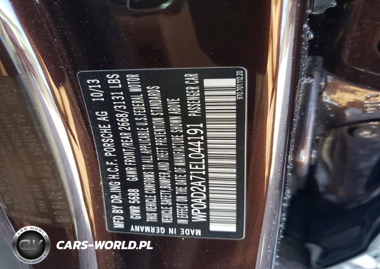 2014 Porsche Panamera S Hybrid VIN:WP0AD2A71EL044191 - 12