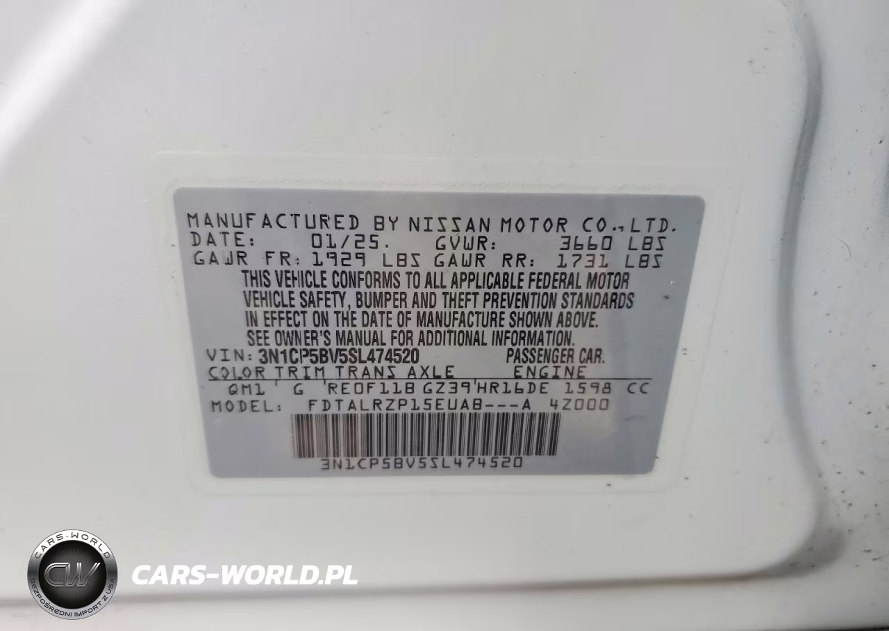 2025 Nissan Kicks Play S VIN:3N1CP5BV5SL474520 - 12