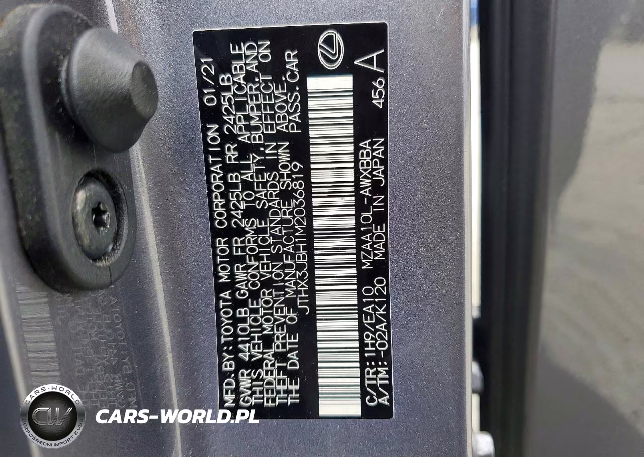 2021 Lexus Ux 200 VIN:JTHX3JBH1M2036819 - 12