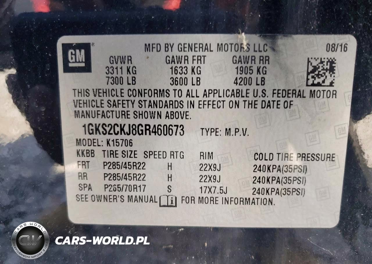 2016 GMC Yukon Denali VIN:1GKS2CKJ8GR460673 - 13
