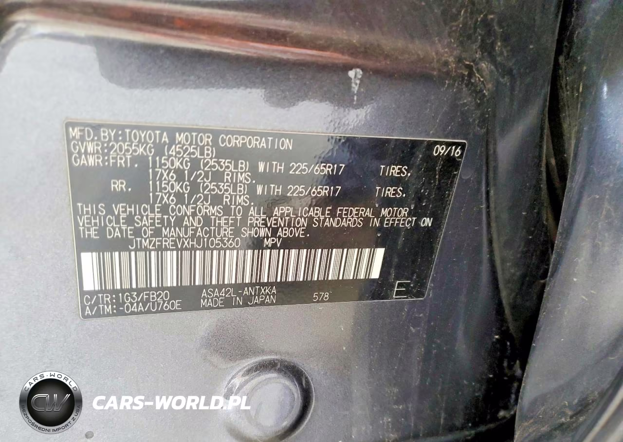 2017 Toyota Rav4 Le VIN:JTMZFREVXHJ105360 - 13