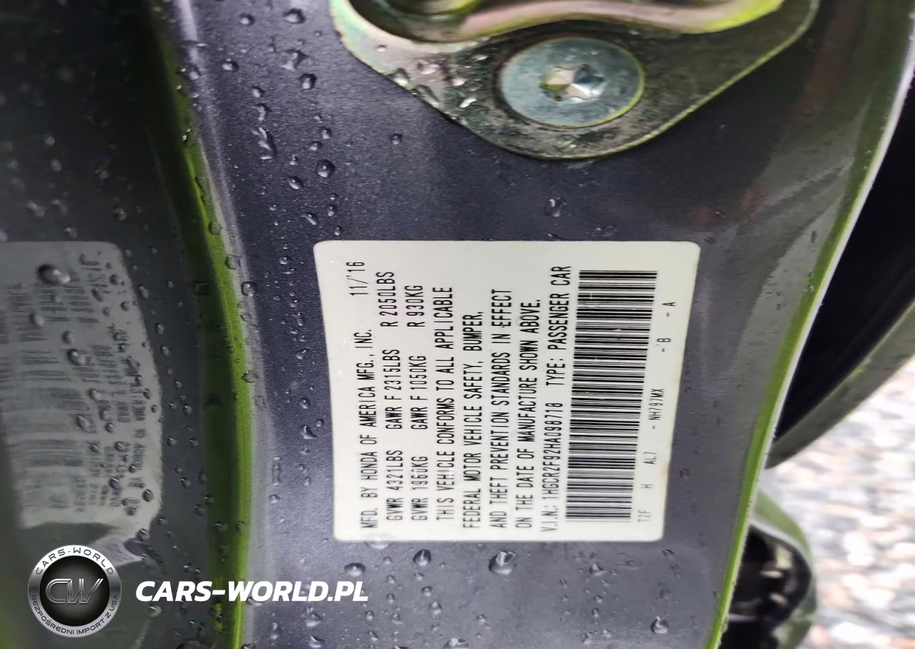 2017 Honda Accord Exl VIN:1HGCR2F92HA098718 - 12