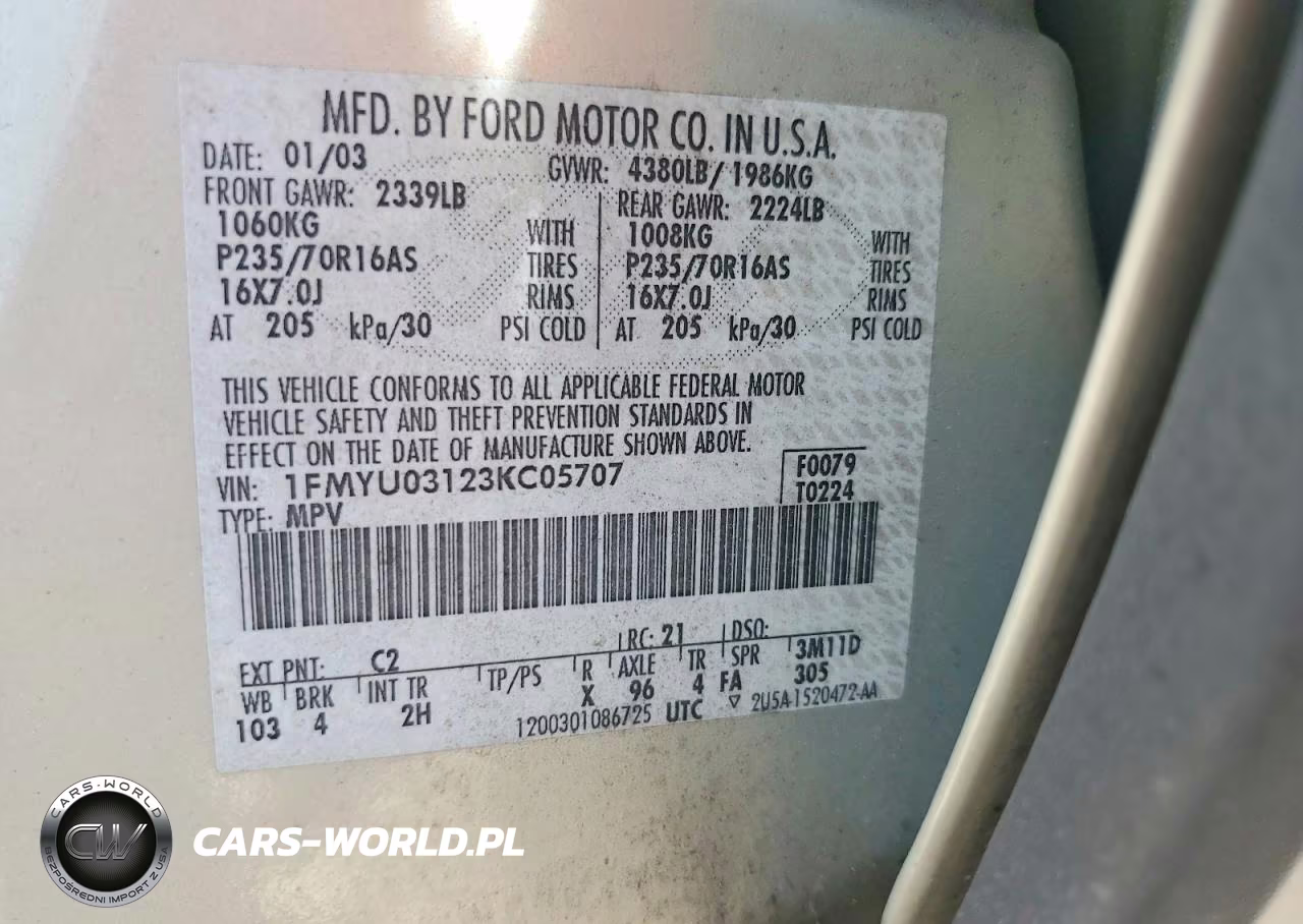 2003 Ford Escape VIN:1FMYU03123KC05707 - 13