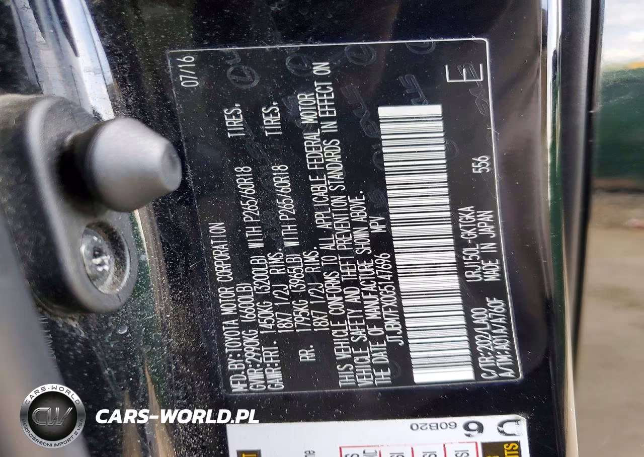 2016 Lexus Gx 460 VIN:JTJBM7FX0G5147696 - 12