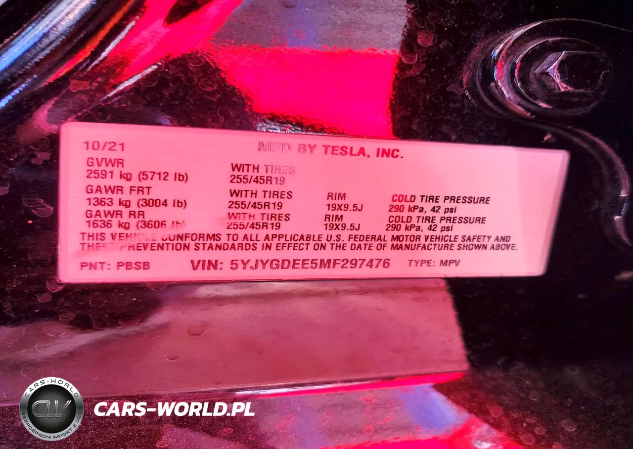 2021 Tesla Model Y VIN:5YJYGDEE5MF297476 - 14