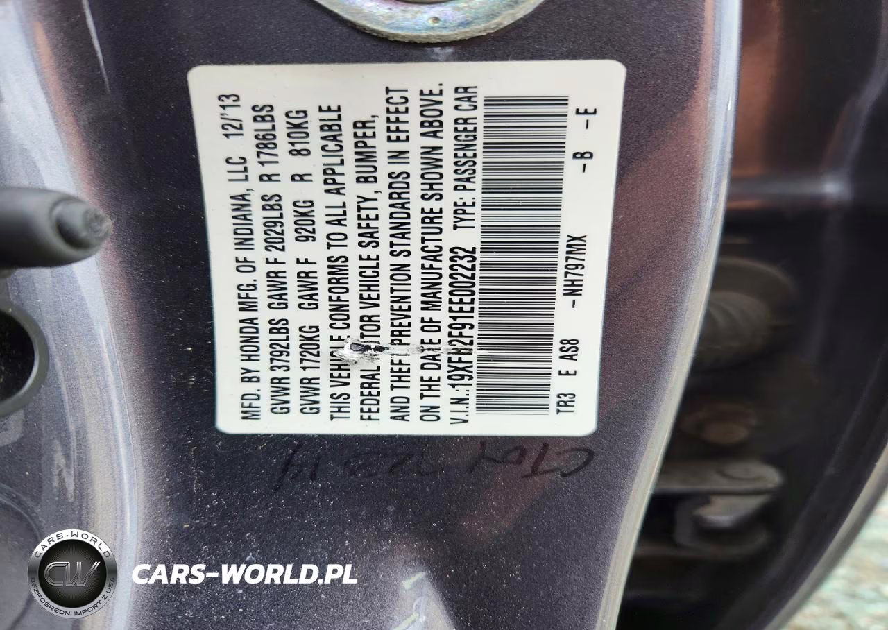2014 Honda Civic Exl VIN:19XFB2F91EE002232 - 12