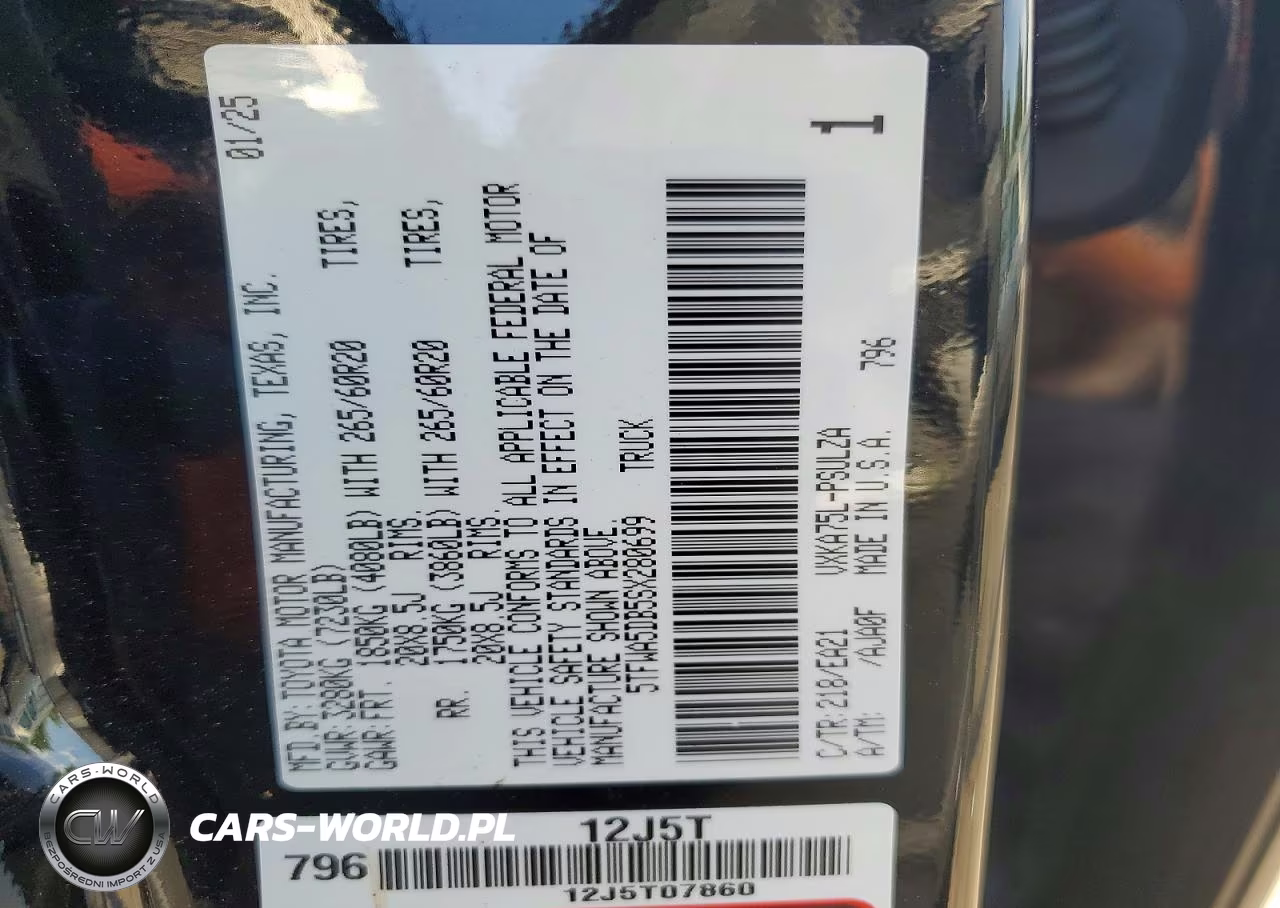 2025 Toyota Tundra Crewmax Limited VIN:5TFWA5DB5SX280699 - 12