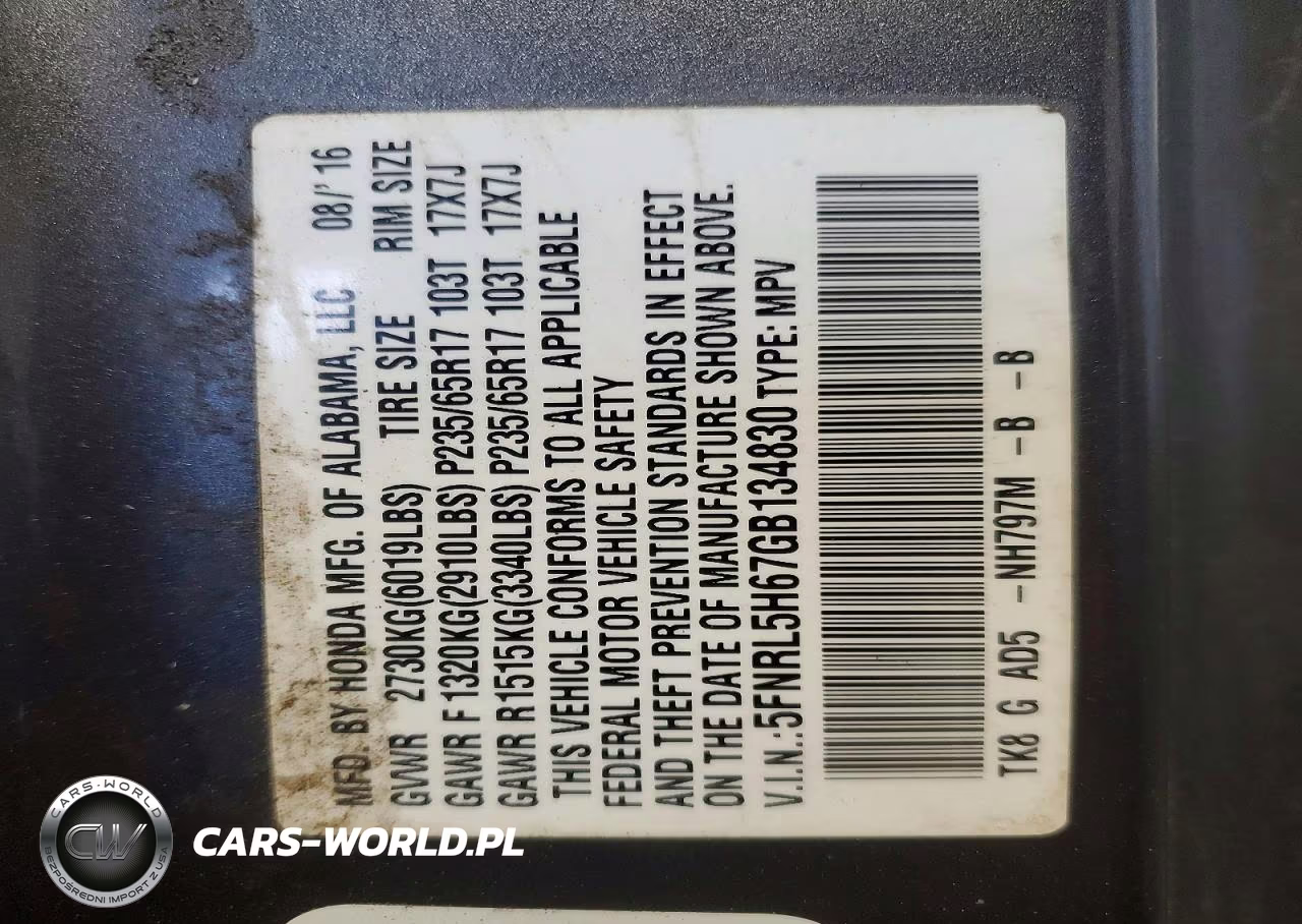 2016 Honda Odyssey Exl VIN:5FNRL5H67GB134830 - 14