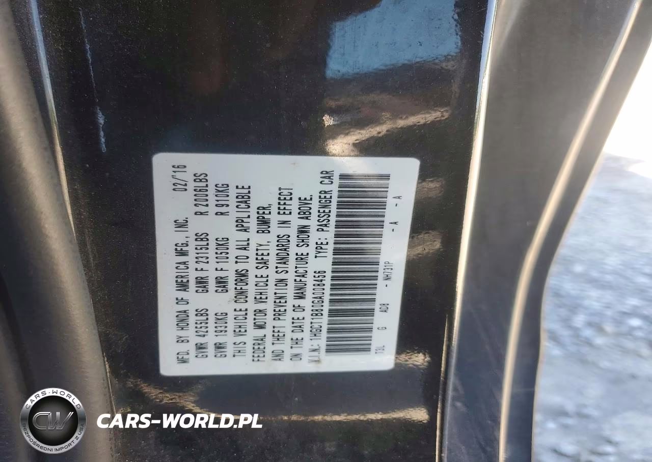 2016 Honda Accord Exl VIN:1HGCT1B80GA008456 - 12