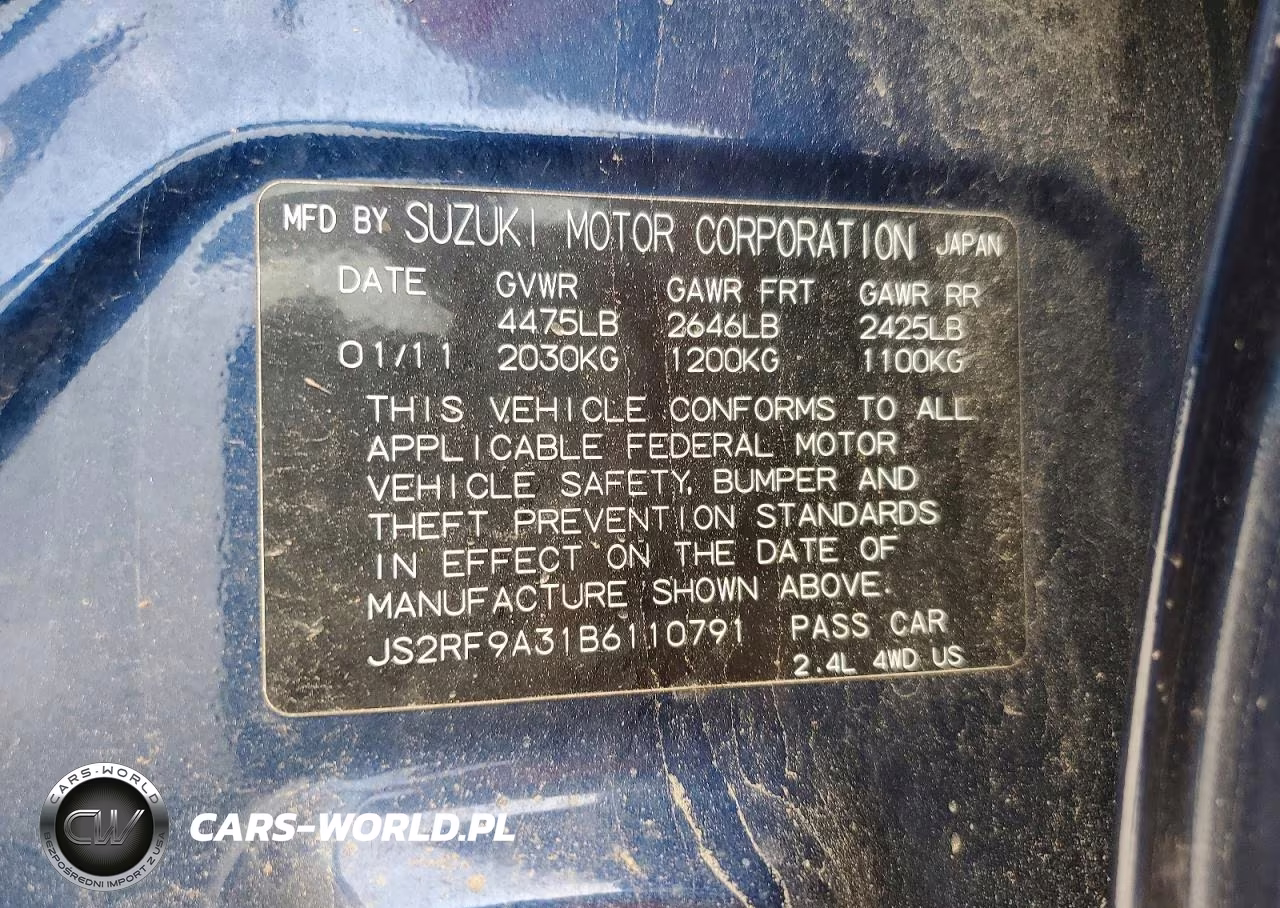 2011 Suzuki Kizashi Se VIN:JS2RF9A31B6110791 - 13