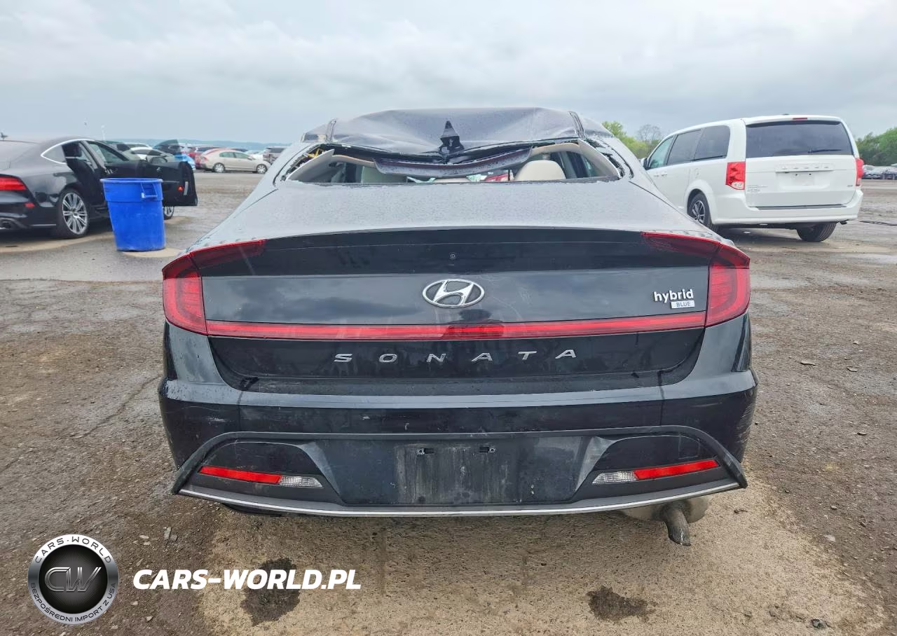 2022 Hyundai Sonata Hybrid Blue VIN:KMHL24JJ7NA049859 - 6