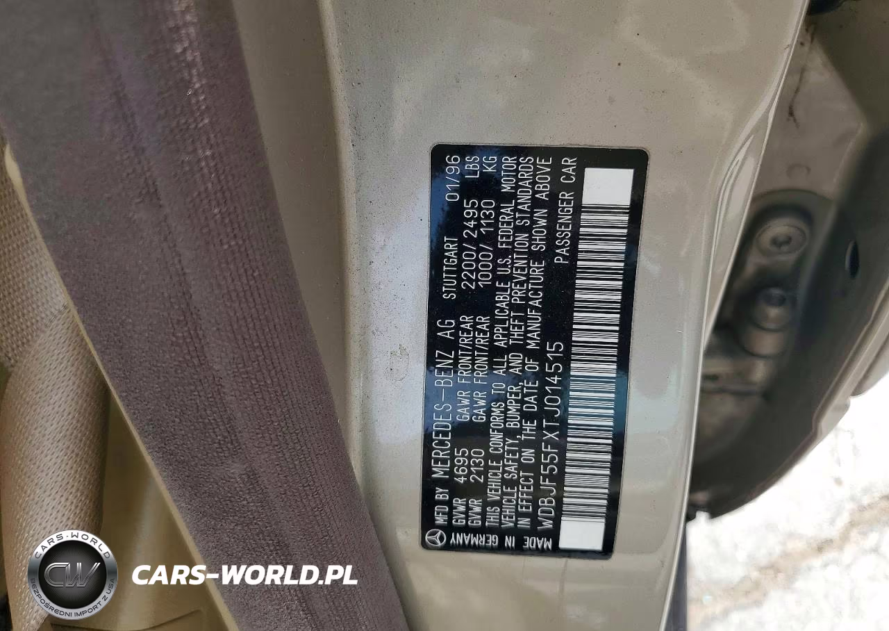 1996 Mercedes-Benz E 320 VIN:WDBJF55FXTJ014515 - 12