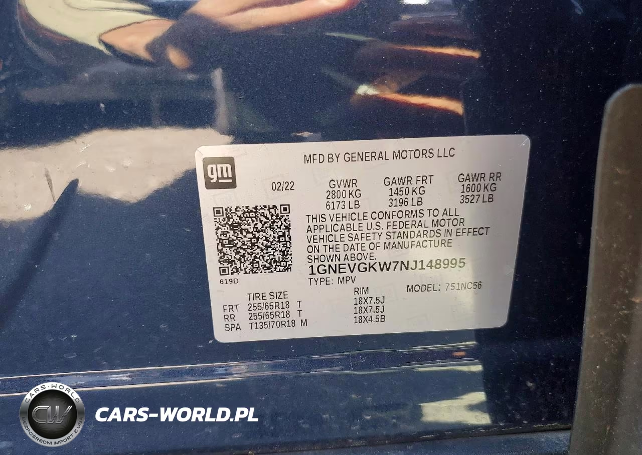 2022 Chevrolet Traverse Lt VIN:1GNEVGKW7NJ148995 - 13